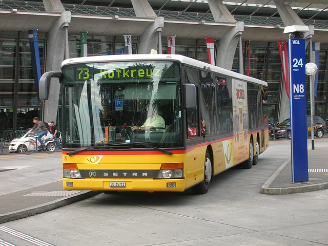 DSCN2081 Bucheli of Kriens 27 (LU 15711) (in PTT Postbus livery) at Luzern - 14 Jun 2008 DSCN2081 Bucheli of Kriens 27 (LU 15711) (in PTT Postbus livery) at Luzern - 14 Jun 2008