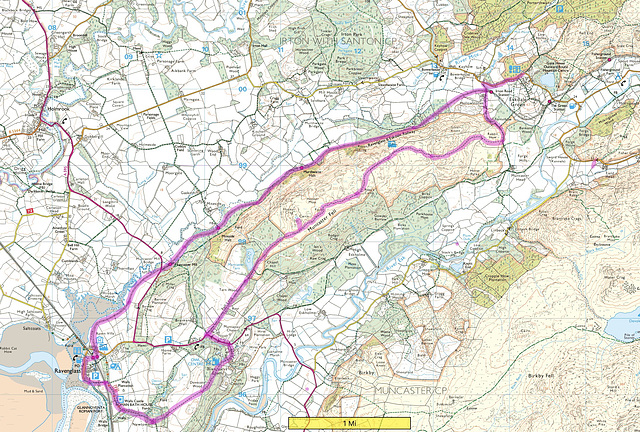 A 6.5m circular walk in June 1993.