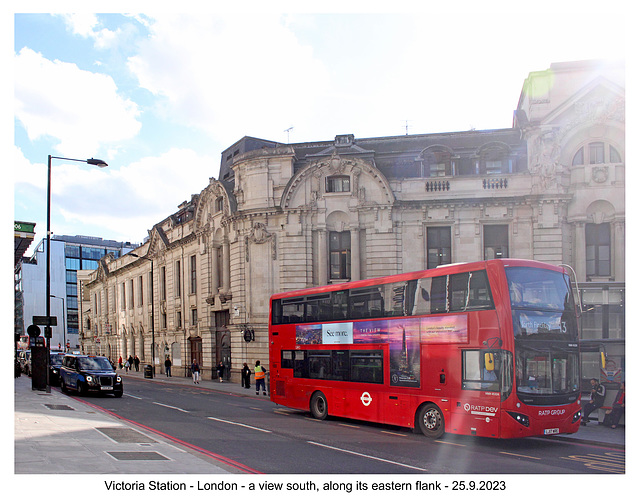 Victoria Station London view south along its east side 25 9 2023