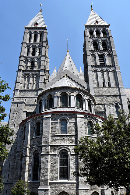 Grey stone walls - Cathedral of Notre-Dame of Tournai