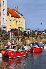 Two Red Fishing Boats, St Andrews Harbour