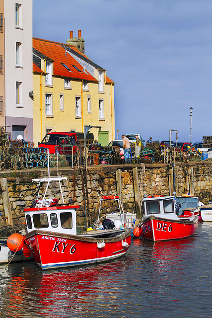 Two Red Fishing Boats, St Andrews Harbour