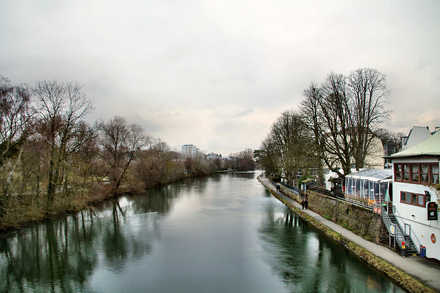 Blick auf den Schleusenkanal (Mülheim an der Ruhr) / 18.01.2021