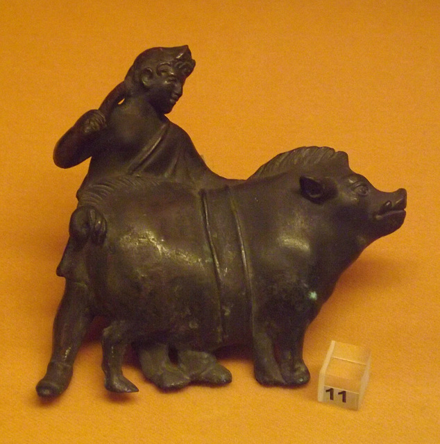 Camillus and Sacrificial Animal from a Lararium in the Naples Archaeological Museum, July 2012