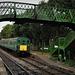 Green fences on the bridge over the railway.  - HFF!