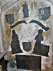 morley church, derbs, c15 brass on tomb of john sacheverell +1485 on bosworth field