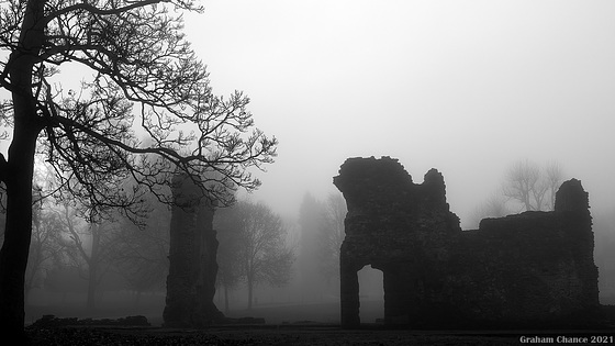 Ruins in the mist