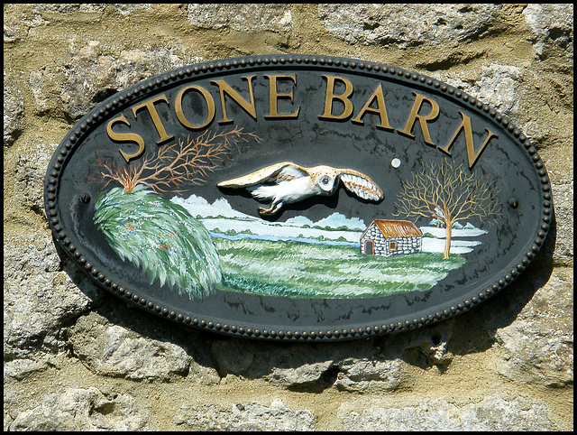Stone Barn house sign