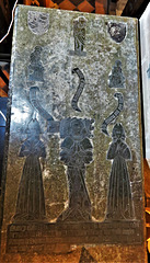 morley church, derbs; brass on c15 tomb of thomas stathum +1470
