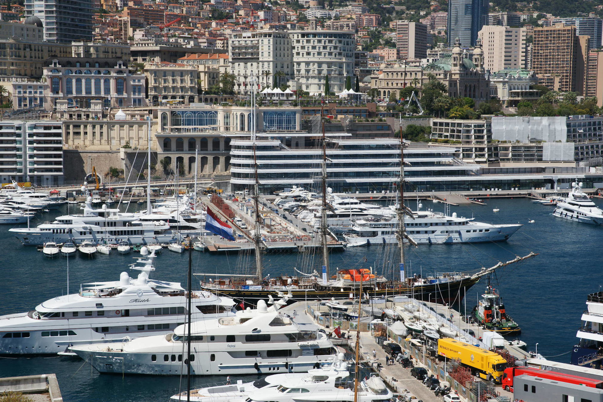 Yachts In Monaco Harbour