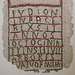Detail of a Mosaic with Latin Inscription from Enfidha, Tunisia in the Metropolitan Museum, December 2023 Detail of a Mosaic with Latin Inscription from Enfidha, Tunisia in the Metropolitan Museum, December 2023