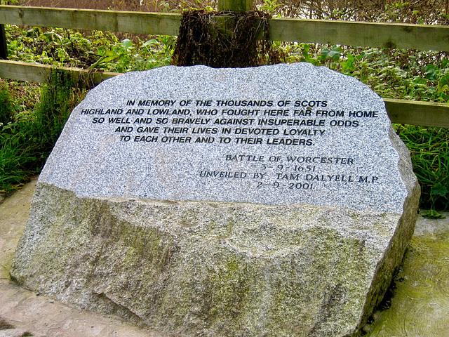Memorial Stone laid by Tam Dalyell MP in 2001