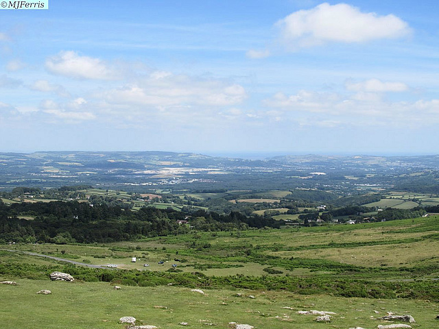 View from Dartmoor towards South Devon