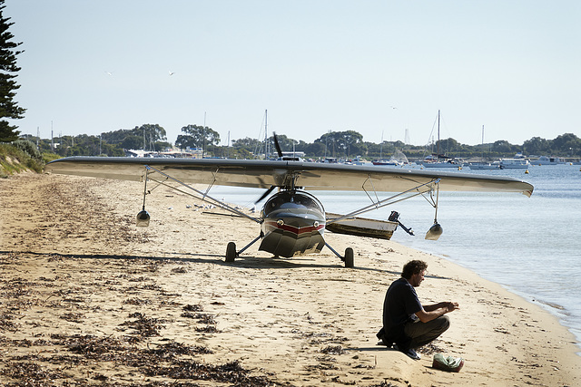 Just relaxing with my seaplane