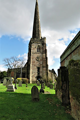 morley church, derbs; tower and spire late c14