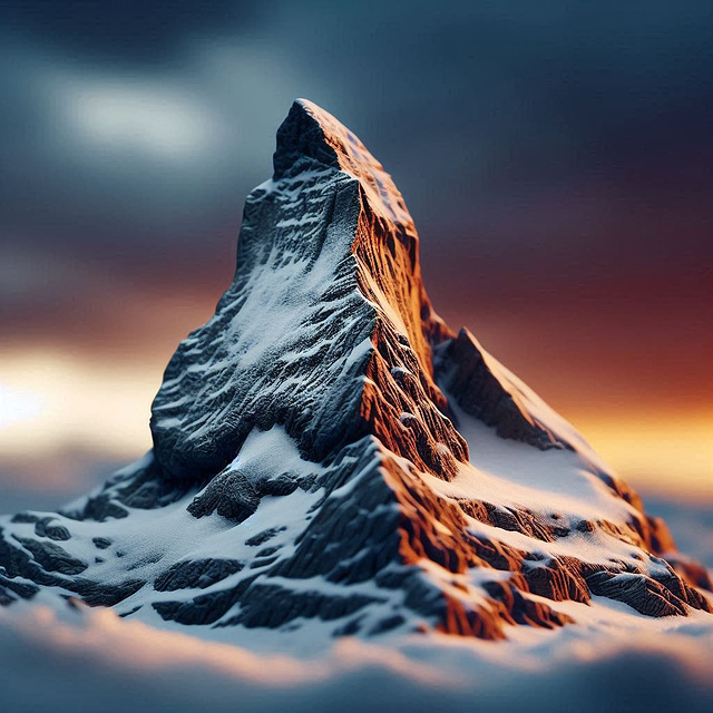 The Matterhorn at sunrise AI generatet The Matterhorn at sunrise AI generatet