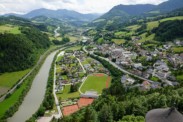 Werfen and river Salzach