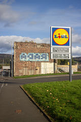 Graffiti and Lidl Sign