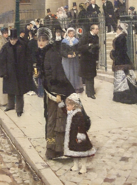 Detail of The Church of St. Philippe-du-Roule, Paris by Beraud in the Metropolitan Museum of Art, January 2010