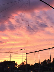 at the baseball field