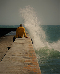 le pecheur et la vague