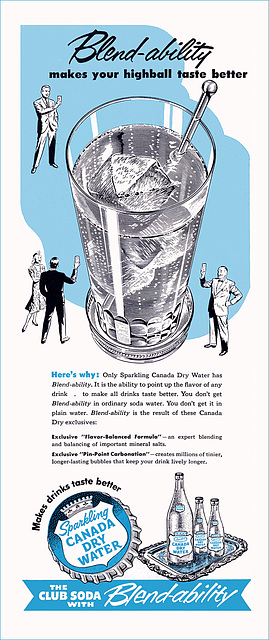 Canada Dry Club Soda/Water Ad, 1948