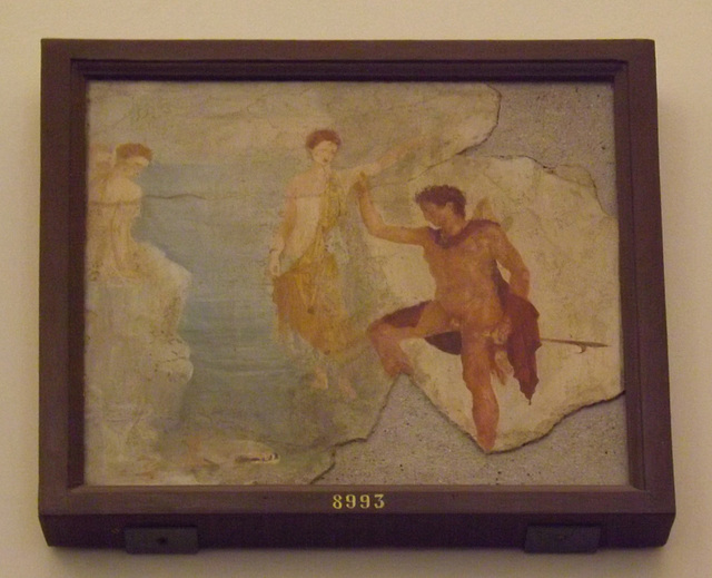 Wall Painting of Perseus and Andromeda from Herculaneum in the Naples Archaeological Museum, July 2012