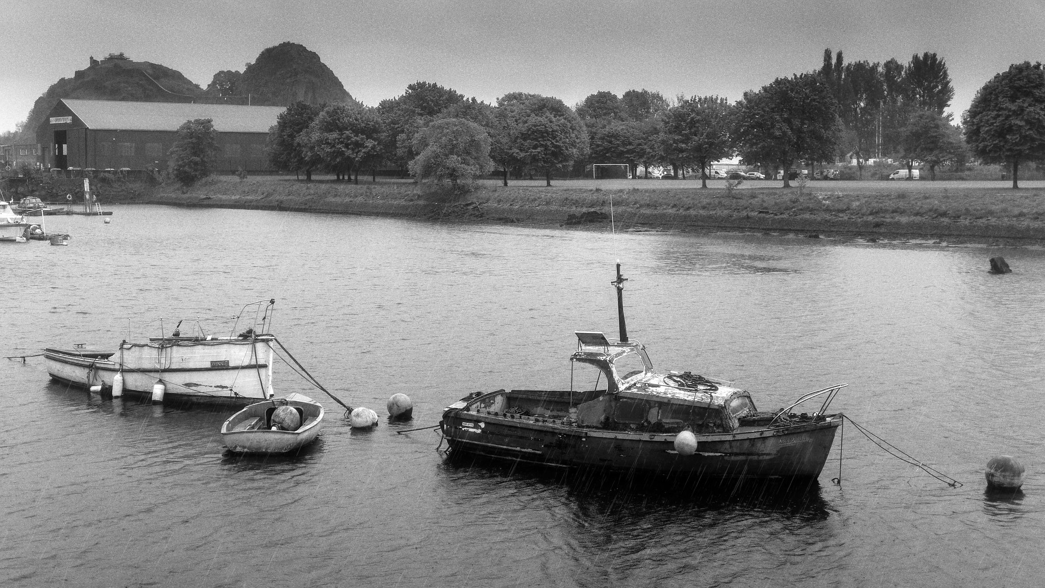 River Leven in the Rain