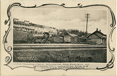 6684. C. P. R. Trains from Atlantic and Pacific at Mission City Junction for U.S. Stop for Refreshments.