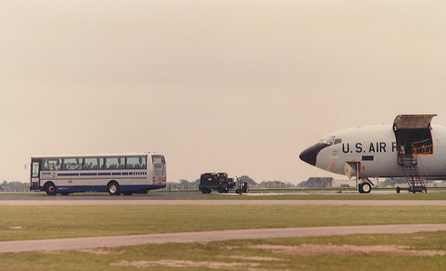 349A Premier Travel Services Van Hool at RAF Mildenhall - May 1987 349A Premier Travel Services Van Hool at RAF Mildenhall - May 1987