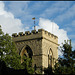 St Giles in a cloudy blue sky