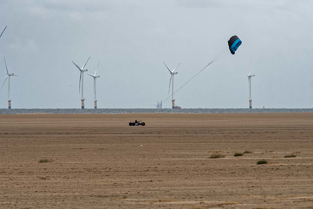 Kite carting at Hoylake