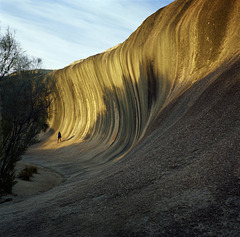 Overshadowed: girl by the Wave Rock