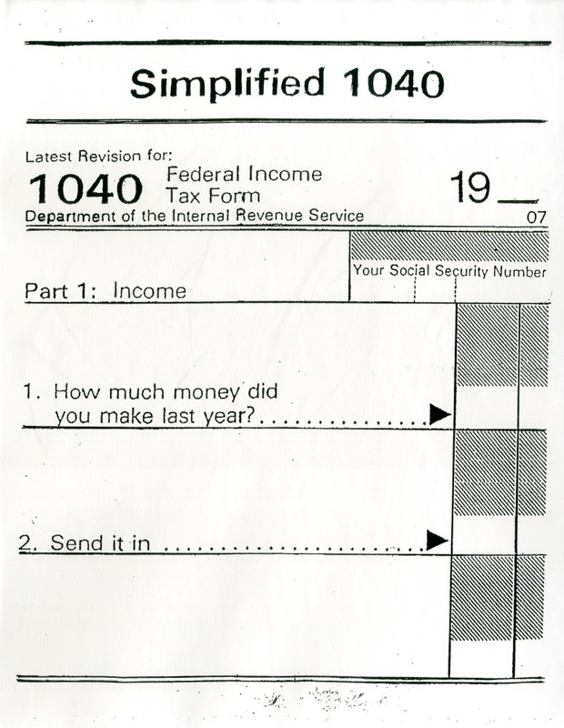 Simplified 1040 Tax Form