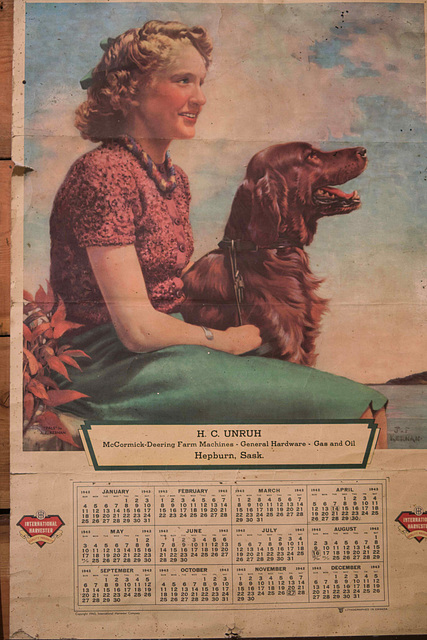 girl and dog calendar