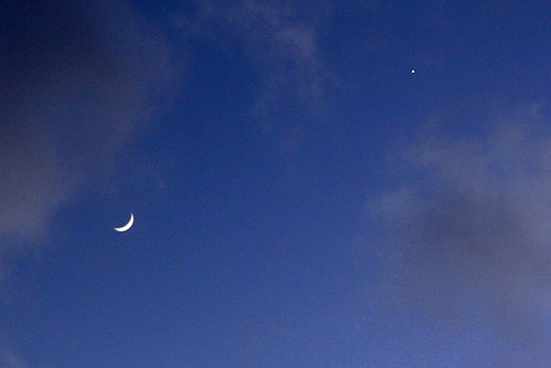Mond und Venus