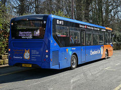 Warrington’s Own Buses 203 (CH12 CAT) in Lymm - 28 Mar 2019 (P1000788)