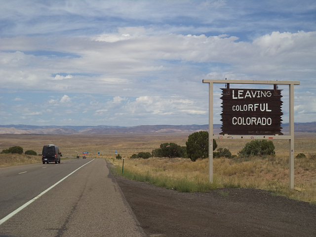 Leaving colorful Colorado and entering Utah