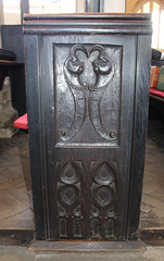 C16th pew end, St Mary's Church, Sprotborough, South Yorkshire