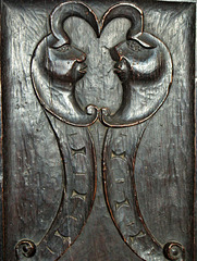 C16th pew end, St Mary's Church, Sprotborough, South Yorkshire