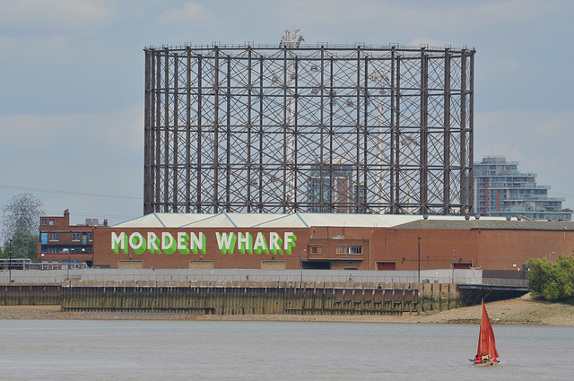 London, Greenwich Peninsula, Old Gas Holder (built in 1886)