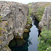 Iceland, Thingvellir National Park,  Canyon Peningagjá - the Boundary between the North American and Eurasian Tectonic Plates