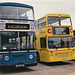 Great Yarmouth 41 (E41 OAH and Capital Citybus 133 (G133 ATW) at RAF Mildenhall – 28 May 1994 (224-17)