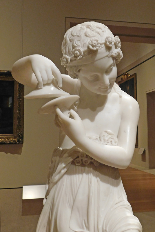 Detail of Genius of Mirth by Thomas Crawford in the Metropolitan Museum of Art, January 2022