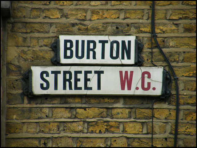 Burton Street street sign