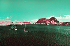 Denny's Dock and Dumbarton Rock - Infrared