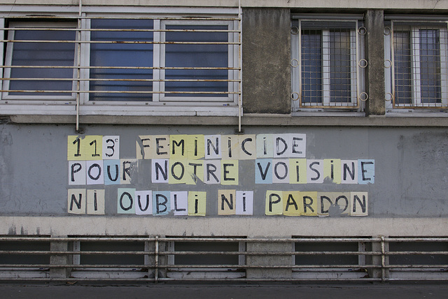 la féminicide, Paris February 2020