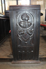 C16th pew end, St Mary's Church, Sprotborough, South Yorkshire