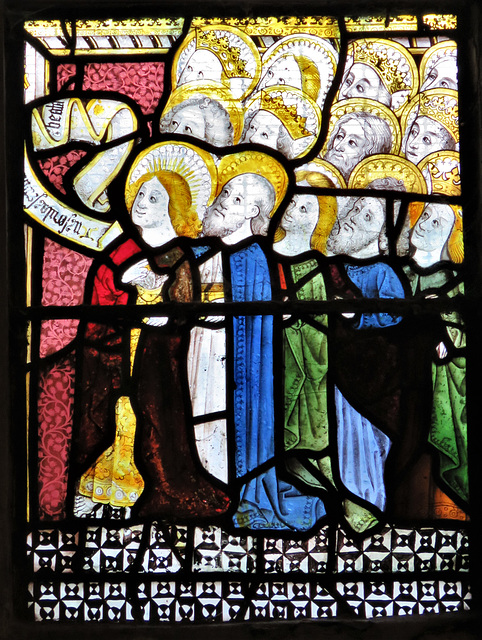 morley church, derbs ; c15 glass by thornton