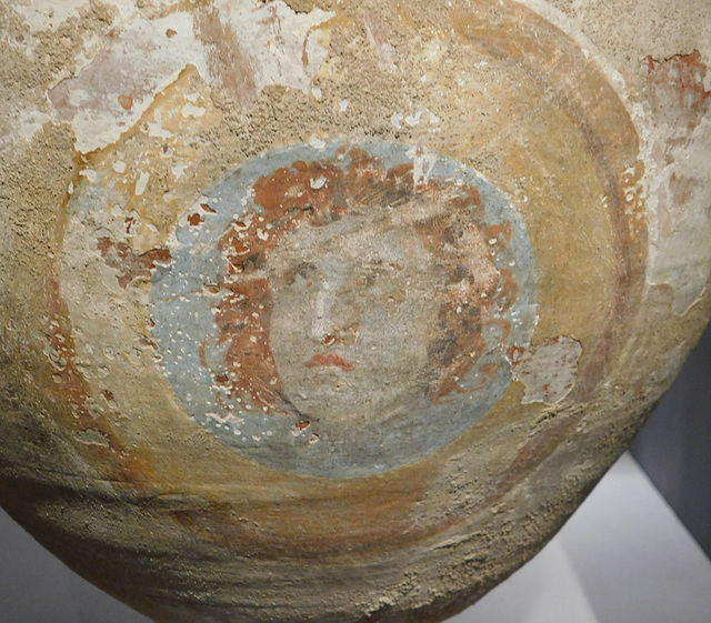 Detail of a Hydria with a Shield with a Medusa Emblem in the Metropolitan Museum of Art, March 2018